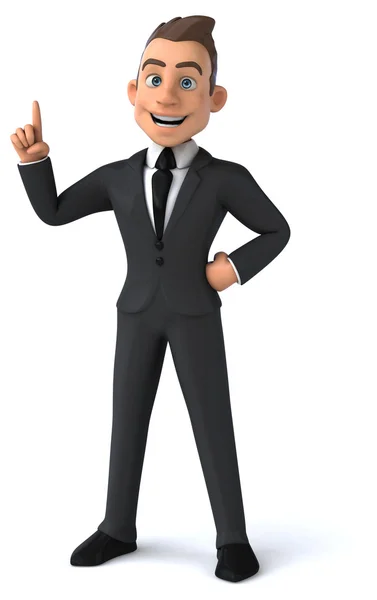 Fun businessman in suit — Stock Photo, Image