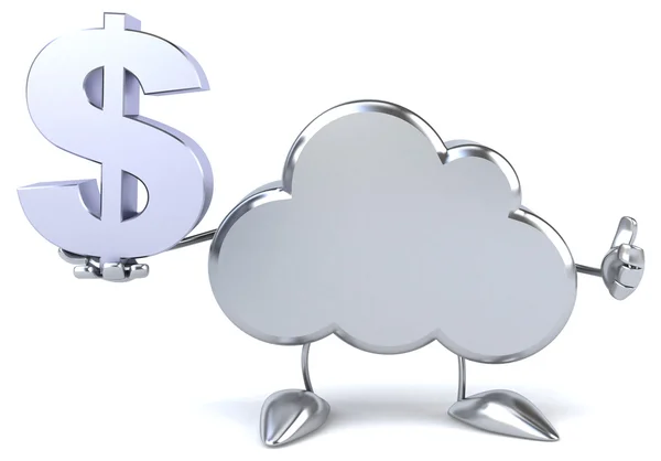 Cloud with dollar sign — Stock Photo, Image