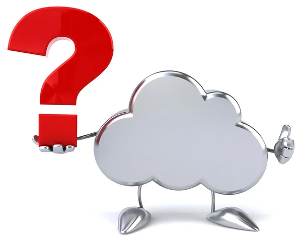 Cloud with question mark — Stock Photo, Image