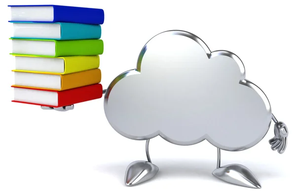 Nube con libros — Foto de Stock