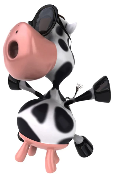 Fun cow in sunglasses — Stock Photo, Image