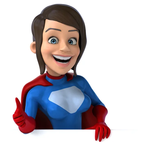 Весело жіноча супергероя — стокове фото