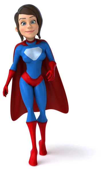 女性のスーパー ヒーローを楽しい — ストック写真