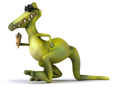 dinozor dondurma ile eğlenceli bir