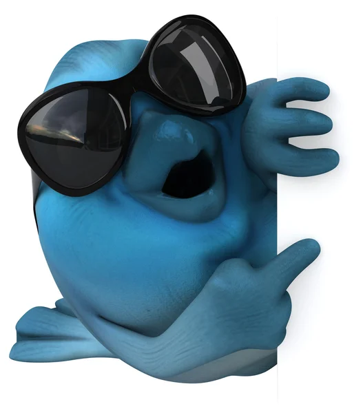 Fun blue bird in sunglasses — Stock Photo, Image