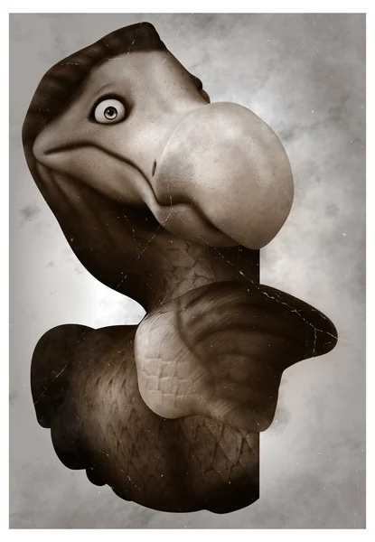 Pták Dodo kreslený — Stock fotografie