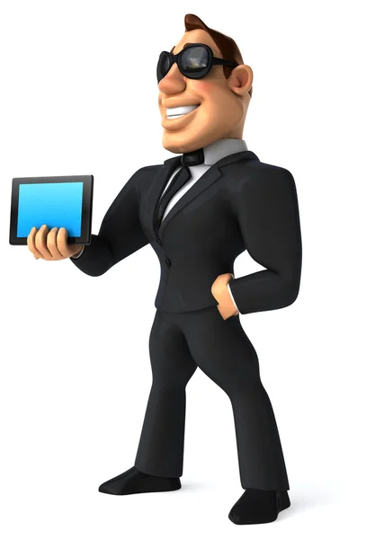 태블릿 컴퓨터와 비즈니스 남자 — 스톡 사진