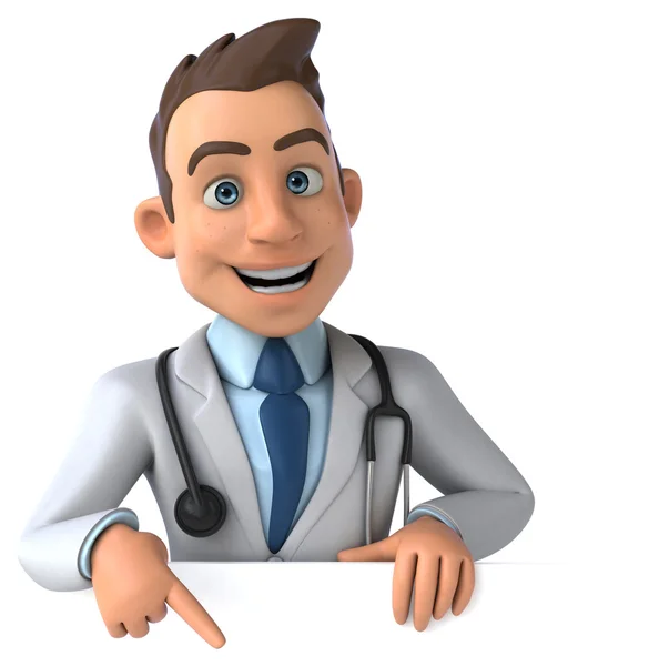 Fun cartoon doctor — Stock Photo, Image