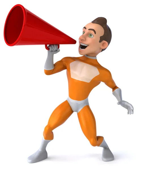 Fun cartoon superhero — Stock Photo, Image