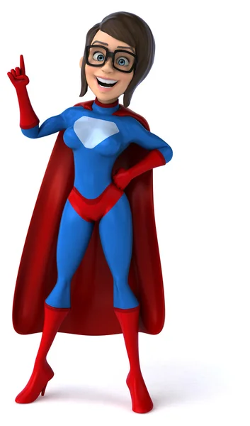 Fun female superhero — Stock Photo, Image