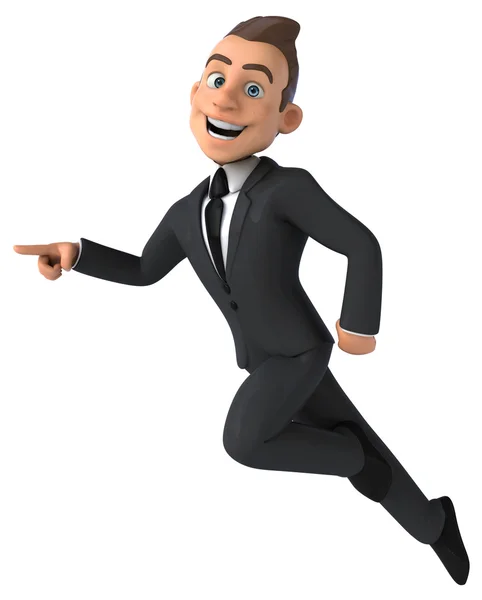 Fun businessman in suit — Stock Photo, Image