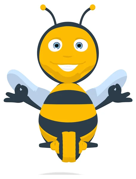 Весела бджола в позі йоги — стокове фото