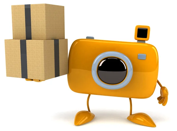 Fun camera with boxes — Stock Photo, Image