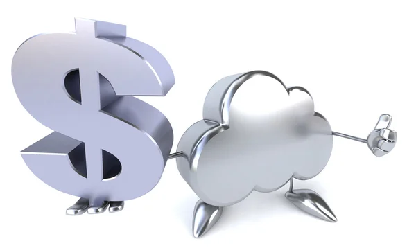 Fun cloud with dollar sign — Stock Photo, Image