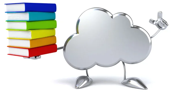 Fun cloud with books — Stock Photo, Image