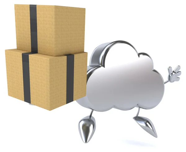 Fun cloud with boxes — Stock Photo, Image