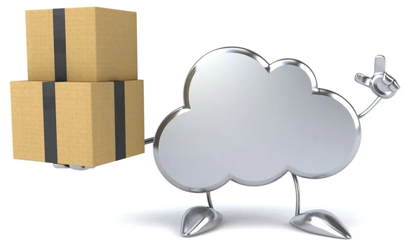 Fun cloud with boxes — Stock Photo, Image