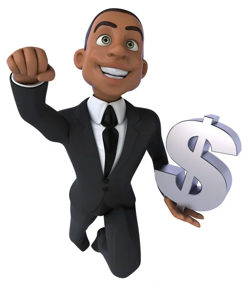 Un businessman with dollar sign — Stock Photo, Image