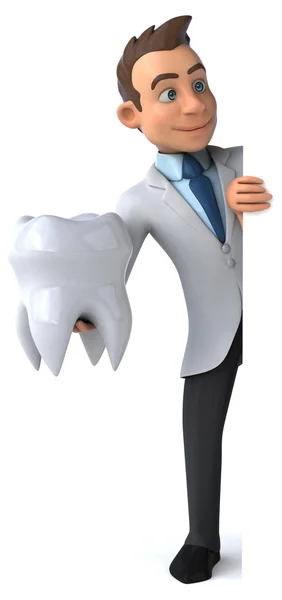 Веселый доктор с зубами — стоковое фото