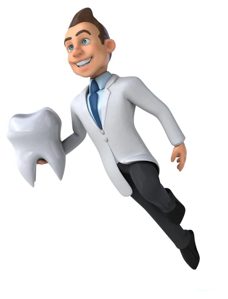 Fun doctor with tooth — Stock Photo, Image