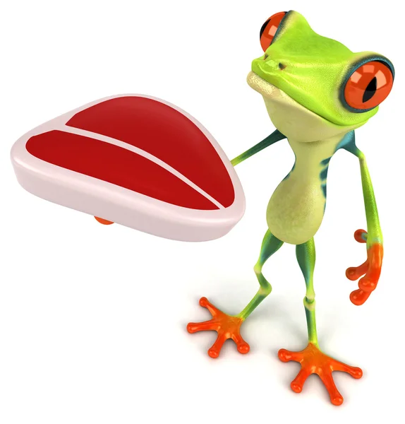 Fun cartoon frog — Stock Photo, Image