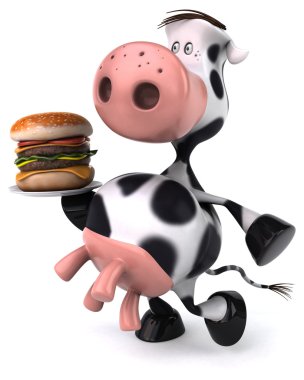 Eğlenceli çizgi film inek