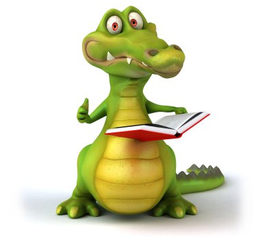 Kitap timsahla eğlenceli çizgi film