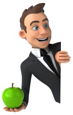 Eğlenceli çizgi film iş adamı