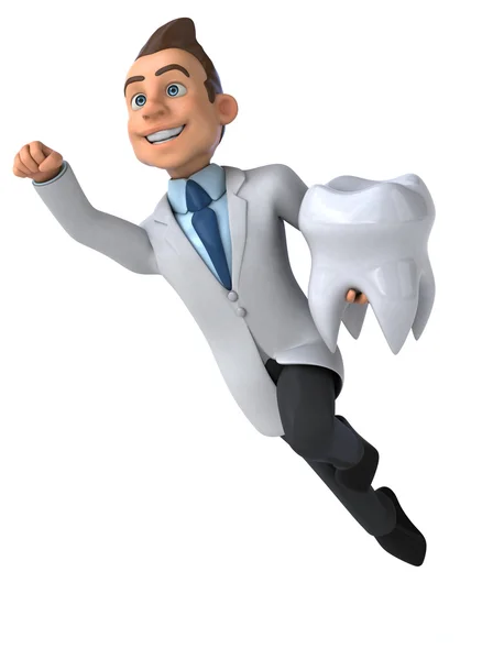 Fun doctor with tooth — Stock Photo, Image