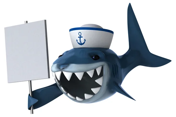 Fun cartoon shark — Stock Photo, Image