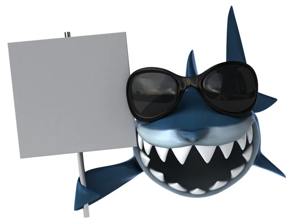 Tubarão dos desenhos animados divertido — Fotografia de Stock