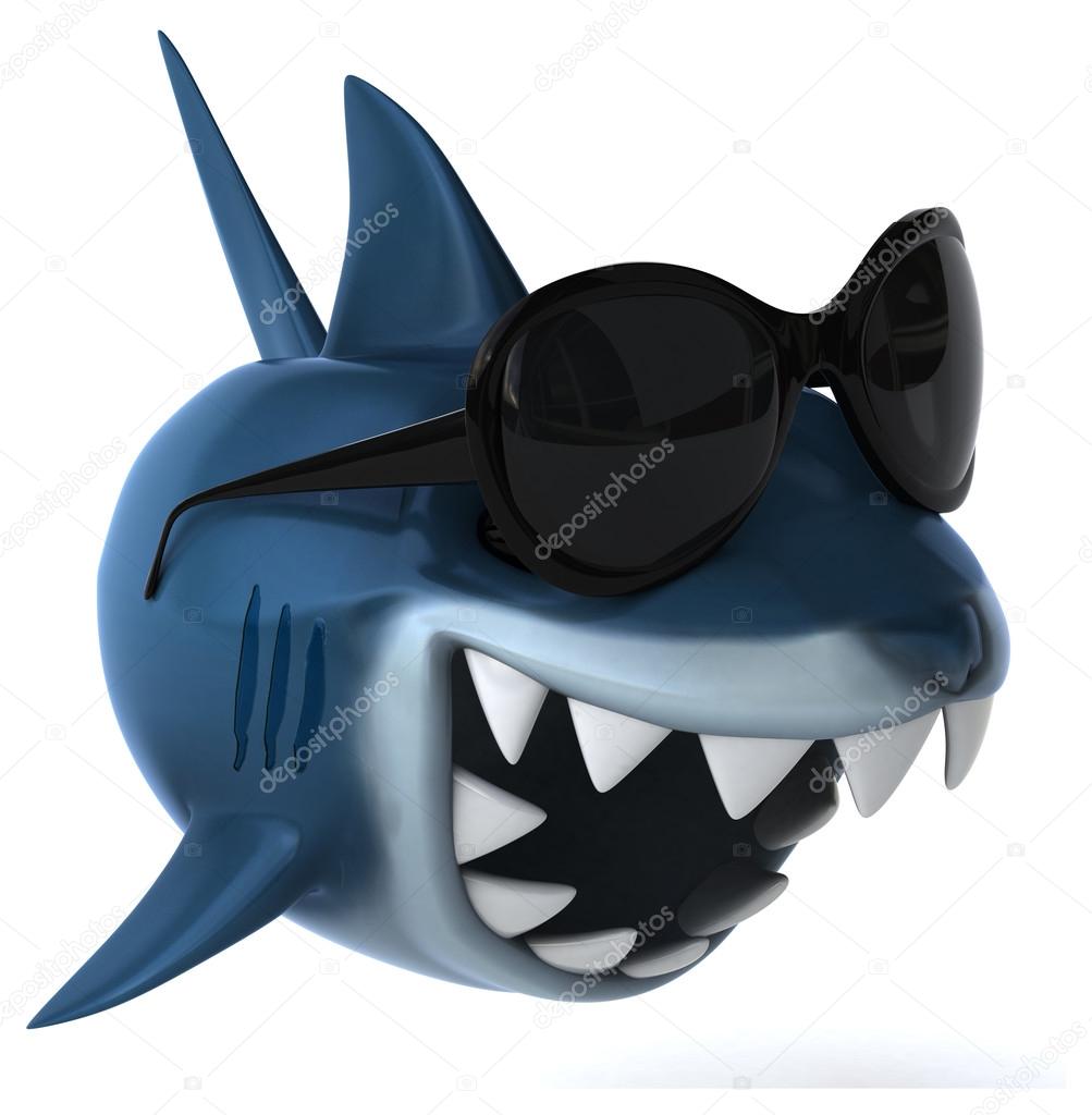 Fun cartoon shark — Stock Photo © julos #61351169