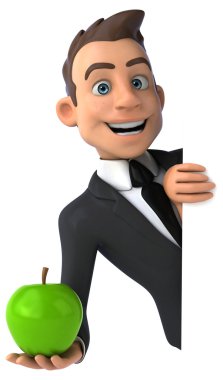 Eğlenceli çizgi film iş adamı