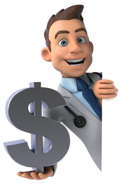 Dolar işaretli eğlenceli doktor.