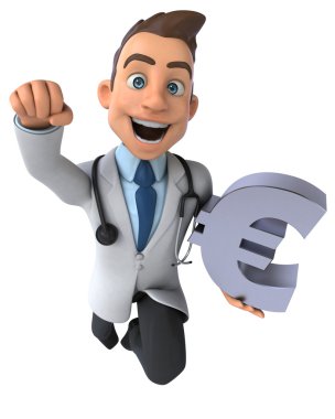 Euro simgesi ile eğlenceli doktor