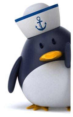 Eğlenceli karikatür penguen