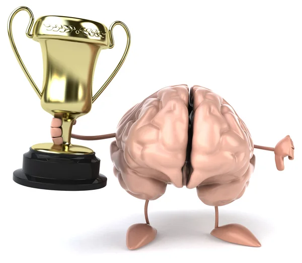 Cerveau avec trophée d'or — Photo