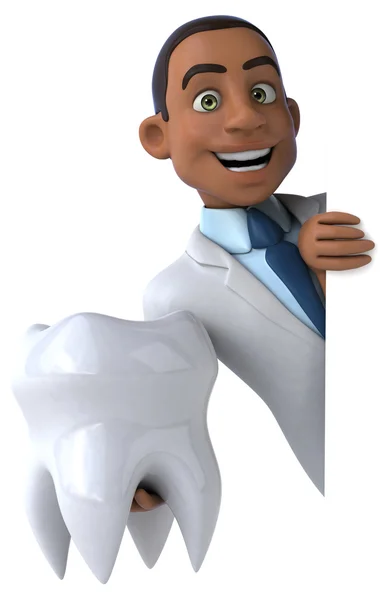 Divertido doctor con diente — Foto de Stock
