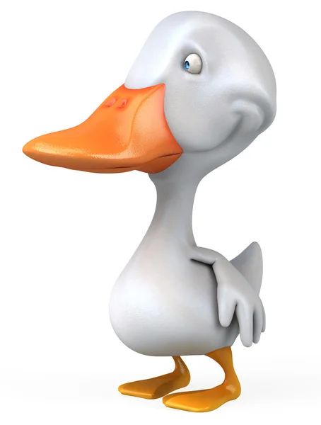 Fun cartoon duck — Stock Photo, Image