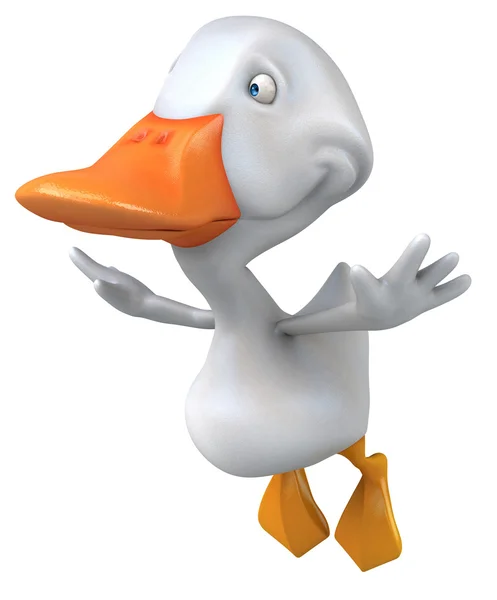 Fun cartoon duck — Stock Photo, Image