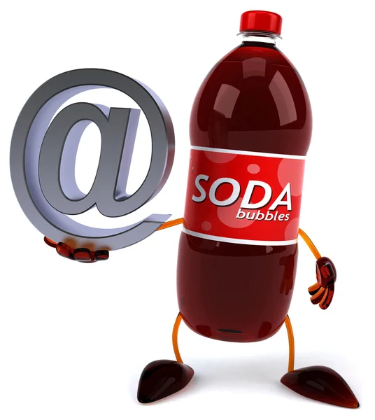 Soda with mail sign — Stock Photo, Image