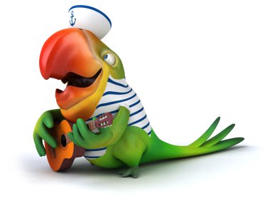 Eğlenceli denizci papağan