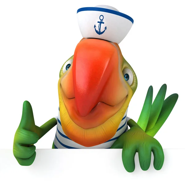 Fun sailor parrot — Stock Photo, Image