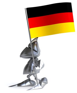 Eğlenceli knight ile Almanya bayrağı