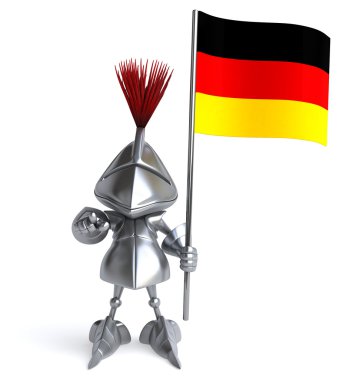 Eğlenceli knight ile Almanya bayrağı