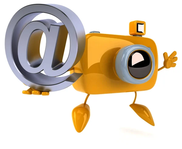 Leuke camera met e-mail teken — Stockfoto