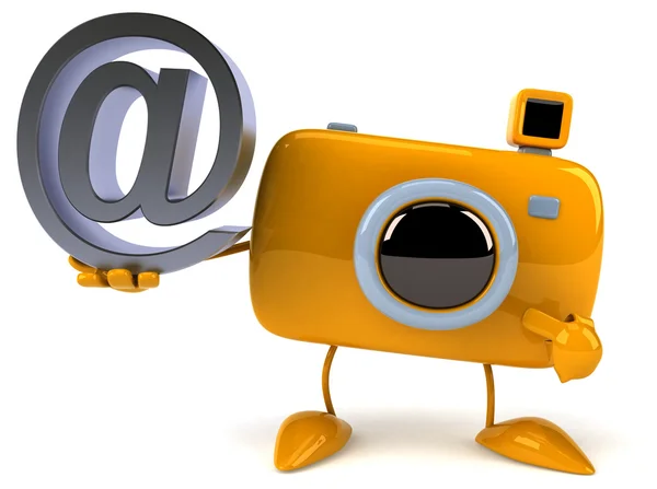 Leuke camera met e-mail teken — Stockfoto