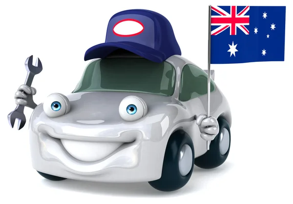 Fun car with flag of Australia — Stock Photo, Image