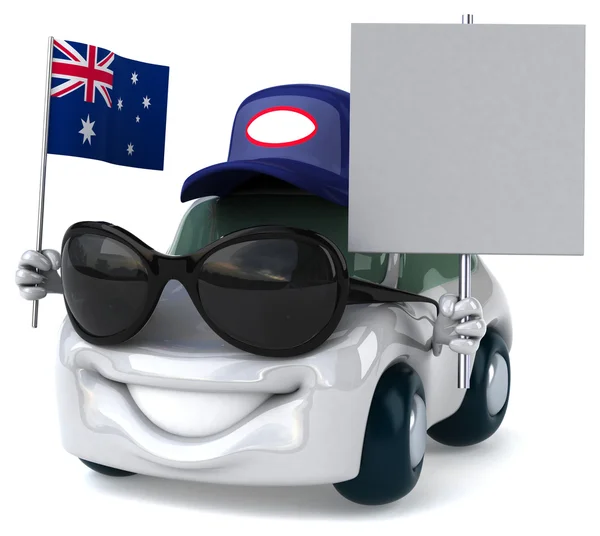 Auto divertente con la bandiera dell'Australia — Foto Stock