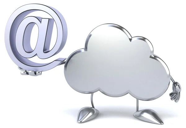 Leuk wolk met e-mail teken — Stockfoto